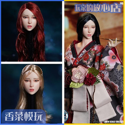 taobao agent Super Duck 1/6 SDH027 Emoticon Female Head Carving Pre -sale