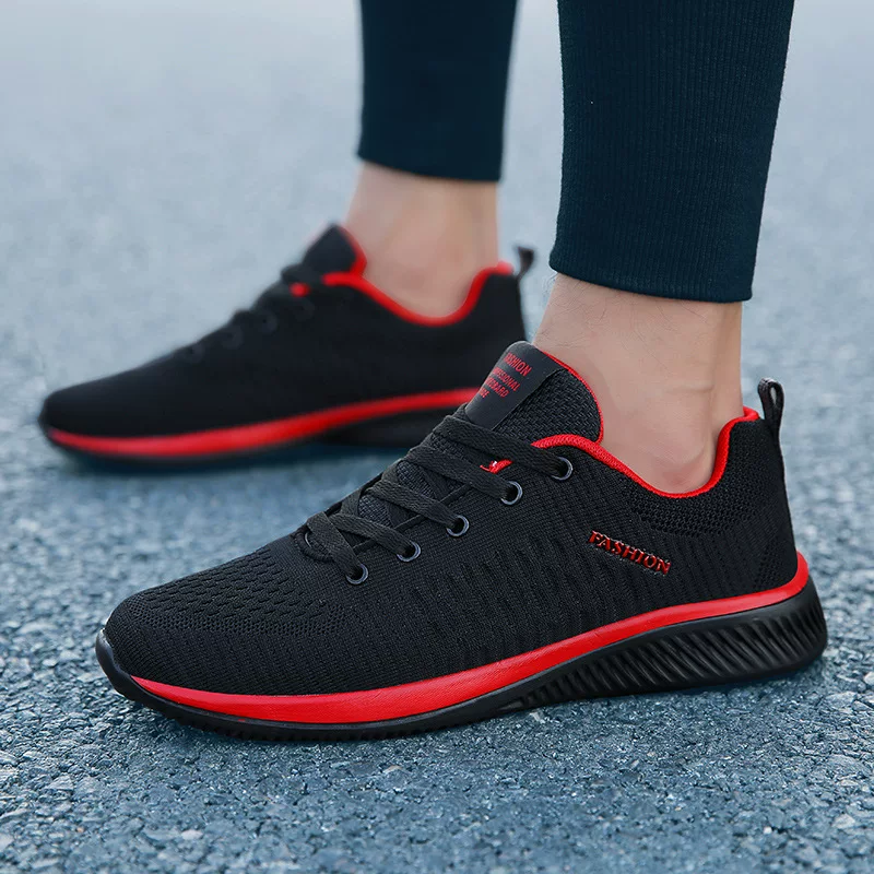 Black Beathable Sneakers Shoes For Men big size Mens Shoe