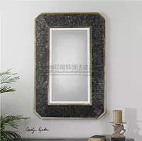 Ретро мягкое декоративное зеркало стены на стене подвесное зеркало зеркало Зеркальное зеркальное зеркало Фоновое зеркало Фоновое зеркало