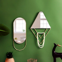 Nordic ins ins indor Wall Decorative Mirror Pendant Pendant Modern Минималистская металлическая наклейка стена зеркало зеркало домашняя заправка