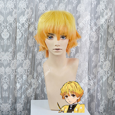 taobao agent The Blade of Ghost Destroyer My Wife Shanyiyan Covering the Light Orange Multi -Dowed, Cut the bangs -shaped men's cosplay wig