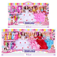 Ragdoll Barbie Đặt Hộp quà lớn Cô gái Công chúa Thay quần áo Học sinh lớn Chơi Đồ chơi trong nhà - Búp bê / Phụ kiện đồ chơi búp bê
