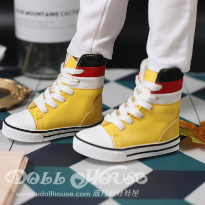 taobao agent [BJD Shoes] Uncle Bjd Shoes/3/4 Care Sports Shoes Gao Bang San color patch 3 color lacers and men and women can
