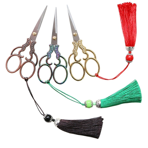 Металлические изысканные классические ножницы для выкройки, с вышивкой, европейский стиль