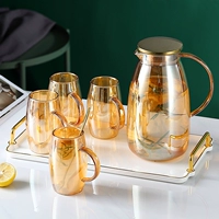 Глянцевый чайник, комплект, лимонная вместительная и большая чашка