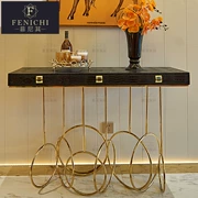 Nội thất hiên hiện đại Căn hộ nhỏ đơn giản bằng thép không gỉ vào bàn ghế Versace theo phong cách Pi Kong ánh sáng sang trọng - Bàn / Bàn
