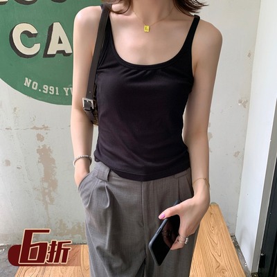 taobao agent Xia Shiwen customizes simple and loose inner and outer vest cranes, female vertical stripes, elastic tops