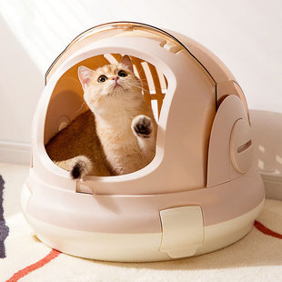 宇宙カプセル猫トイレペットアウトフライトボックスポータブルバッグポータブルインターネット有名人の猫ケージ猫トイレクリアランス