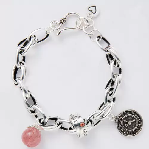 Ретро кварц, модные часы, браслет, серебро 925 пробы