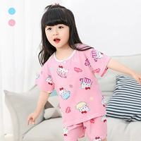Детская тонкая летняя хлопковая пижама для мальчиков, детский комплект