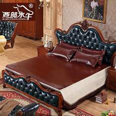 Кожаные сиденья 西部水牛 牛皮席水牛皮凉席真皮席子加厚头层1.8m/1.5米床国王系