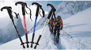 Phụ kiện hợp kim cột leo núi ngoài trời cho trẻ em đi bộ gấp bằng kính thiên văn 3 gậy chống trượt nữ mô hình tuyết mía - Gậy / gậy