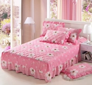 Đầm cotton trải giường đơn mảnh dày chống trượt Giường bông trải giường trampoline loại váy bảo vệ 1,5m 1,8 m - Váy Petti