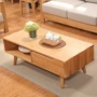 Bàn cà phê gỗ rắn Bắc Âu hiện đại tối giản gỗ sồi trắng phòng khách dài kiểu giường và đồ ăn sáng kiểu Nhật - Nhà cung cấp đồ nội thất 	đồ gỗ trang trí treo tường	