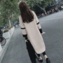 Áo khoác len trong phần dài làm dày phiên bản Hàn Quốc mới của mùa xuân và mùa thu đông Quần áo len nữ hai mặt phổ biến - Áo len lót đôi áo khoác lông cừu nữ