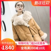 Áo khoác da nữ mùa đông 2018 mới sang trọng phiên bản Hàn Quốc của phong cách Hong Kong áo khoác da cừu lỏng