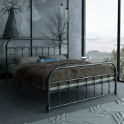 Bắc Âu đơn giản rèn sắt ký túc xá giường đôi nhà thời trang phòng ngủ công chúa giường căn hộ đơn giường có thể được tùy chỉnh - Nhà cung cấp đồ nội thất