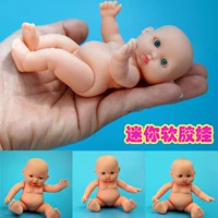 Реалистичная маленькая кукла из мягкой резины, игрушка, коляска, 11 см