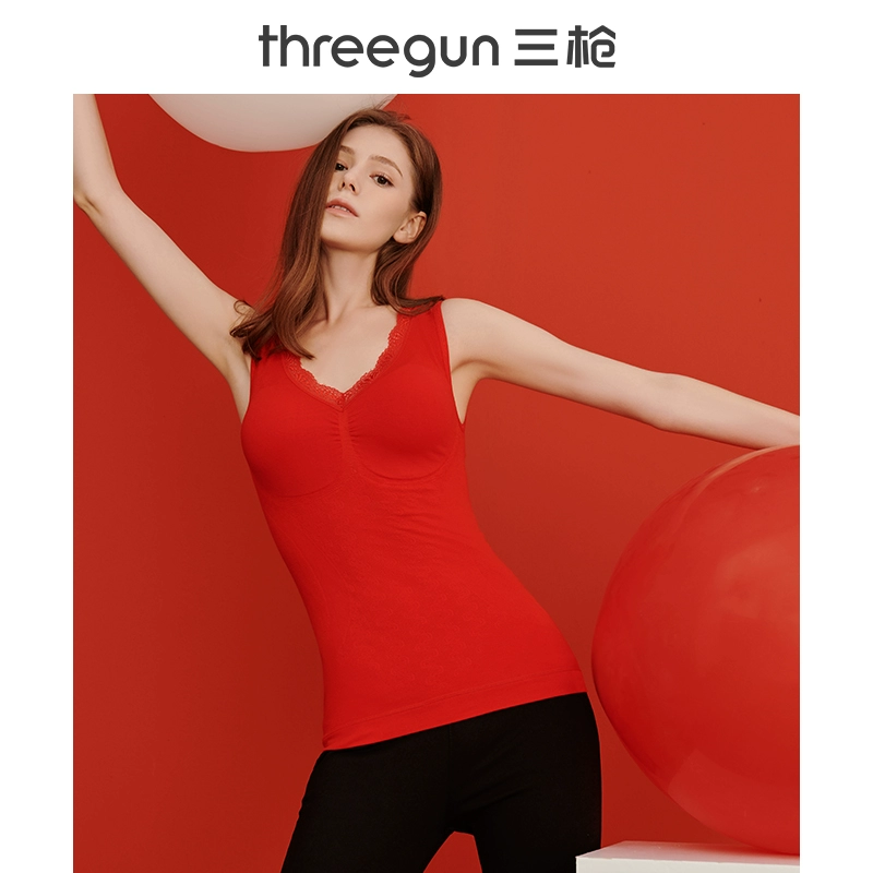 Ba shot đồ lót nữ 2020 thu đông mới sản phẩm cơ thể đỏ thắm khoe ngực và nhung nữ ấm áp vest - Sau sinh