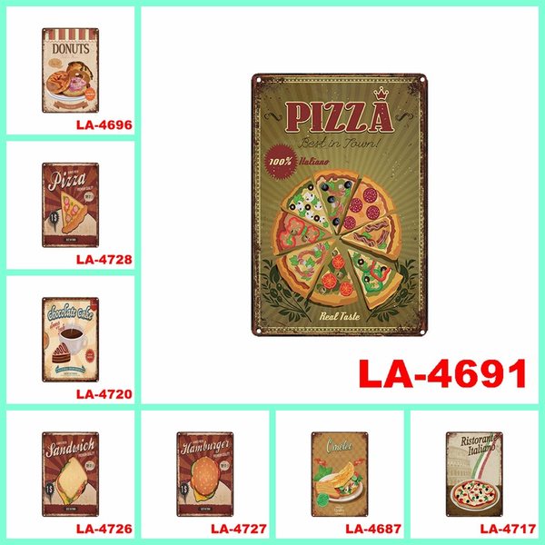 Ретро европа и америка железный лист рисование сделанный на заказ декоративный Пицца молочный чай гамбургер  joom Wish завод источник товаров
