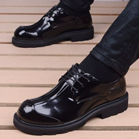 Трендовая высокая повседневная обувь для кожаной обуви в английском стиле на платформе, в корейском стиле, в британском стиле