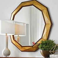 Украшение, креативное настенное зеркало для гостиной, в американском стиле, легкий роскошный стиль