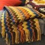 nước Mỹ chăn đan tôn thảm đặc điểm đi chân sofa giường giải trí mô hình phòng thảm trang trí đi chăn zigzag - Ném / Chăn chăn nỉ nhung