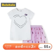 Balla Balla Children Wear Girls Set Western Summer 2019 New Children Short Short T Baby Baby Váy - Phù hợp với trẻ em