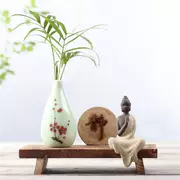 Bình hoa trang trí phòng khách cắm hoa cổ điển Phong cách Trung Quốc Gốm sứ không pha pha Hoa Celadon Hoa chèn ngược dòng nước hoa - Vase / Bồn hoa & Kệ