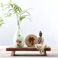 Bình hoa trang trí phòng khách cắm hoa cổ điển Phong cách Trung Quốc Gốm sứ không pha pha Hoa Celadon Hoa chèn ngược dòng nước hoa - Vase / Bồn hoa & Kệ chậu cây thủy sinh