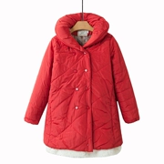 Mùa thu và mùa đông mới quần áo cotton dày của phụ nữ dài phiên bản Hàn Quốc của áo khoác rộng kích thước lớn bánh mì cotton áo khoác cotton 1606 - Bông