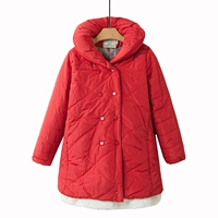 Mùa thu và mùa đông mới quần áo cotton dày của phụ nữ dài phiên bản Hàn Quốc của áo khoác rộng kích thước lớn bánh mì cotton áo khoác cotton 1606 - Bông áo phao nữ cổ lông