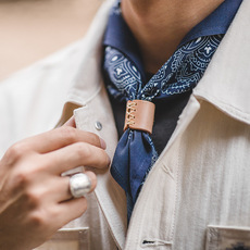 карманный платок 阿美咔叽复古腰果花小方巾扣潮牌街头纯棉机车嘻哈头巾男女手腕巾