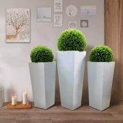 Vườn hoa ngoài trời ban công trồng cây xanh trồng hoa chậu giá sàn sắt rèn hoa máng phân vùng bình hoa - Vase / Bồn hoa & Kệ