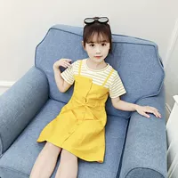 Платье, юбка, летняя одежда, детский летний наряд маленькой принцессы, популярно в интернете, коллекция 2023, подходит для подростков, в корейском стиле