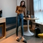 Mushroom Street 2019 thời trang mới dành cho nữ mùa xuân nước hoa nhỏ phiên bản Hàn Quốc của quần jeans ống rộng chân quần nữ mùa xuân - Quần jean quần áo nữ giá rẻ