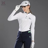 Quần áo golf nữ mùa xuân và mùa thu dài tay Golf áo thun dài tay Quần áo phụ nữ trang trí cơ thể cổ áo sơ mi găng tay chống nắng