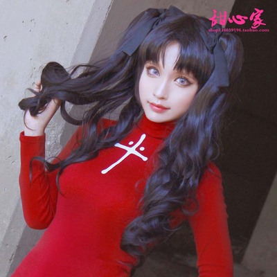 taobao agent Sweetheart family Yuansaka 双 black brown double ponytails divide long scalp small tiger mouth cosplay wigs