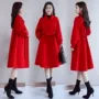 Áo khoác len nữ dài phần 2019 thu đông mới dành cho nữ phiên bản Hàn Quốc của chiếc áo len mỏng phổ biến của Han Fan - Áo Hàn Quốc áo dạ dáng dài cho người trung tuổi