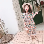 Phiên bản Hàn Quốc của cô gái jumpsuit hoa thủy triều thời trang giản dị Cô gái cổ tích mặc đồ siêu mỏng cho trẻ em xu hướng mới - Khác