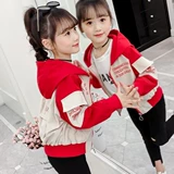 Осенняя куртка, детский кардиган с капюшоном, подходит для подростков, коллекция 2021, в западном стиле, свободный крой