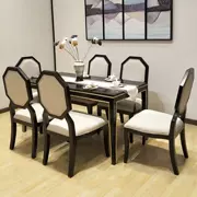 Mới Trung Quốc kết hợp bàn ăn gỗ và ghế kết hợp hiện đại tối giản căn hộ nhỏ hình chữ nhật bàn ăn một bàn bốn ghế nội thất Zen - Bộ đồ nội thất