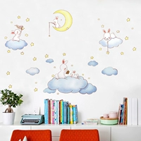 Креативная самоклеющаяся настенная наклейка для спальни, свежие наклейки для детского сада, украшение
