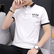 Áo thun nam ngắn tay cho nam mùa hè Hàn Quốc Xu hướng nam Áo thun cotton mỏng đứng cổ áo sơ mi nam mặc - Áo polo thể thao