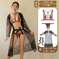 Bikini đồ lót ren gợi cảm trong suốt đồ lót thong dành cho người lớn siêu mỏng Xiêm nữ sinh viên hộp đêm nhỏ - Bikinis bộ đồ tắm