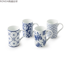 Парные кружки 德国进口koenitz不消失的浪漫 创意陶瓷马克杯水杯子4件套装310ml