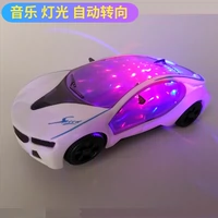 Музыкальный универсальный легкий разноцветный гоночный автомобиль, мигающая реалистичная машина, универсальная автоматическая модель автомобиля, 3D