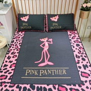 Washable Tencel lạnh Ruanxi 1.8m gấp giường Pink Panther lụa băng mat mat mat ba mảnh 1.5 - Thảm mùa hè