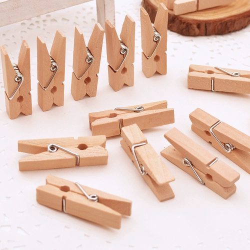 Pure Wood Color Clip Свадебный фото клип фото DIY, чтобы подписать с конопляным набором ногтей