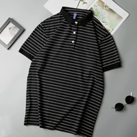 Mùa hè mới sinh viên ve áo sơ mi nam tay ngắn kinh doanh Hàn Quốc Sọc mỏng đã dẫn đầu xu hướng áo polo - Áo polo thể thao áo polo nam gucci
